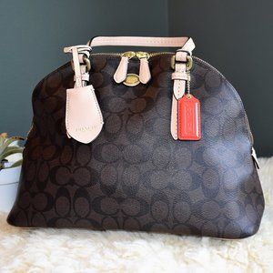 Coach #26184 Peyton Signature Domed Cora Satchel